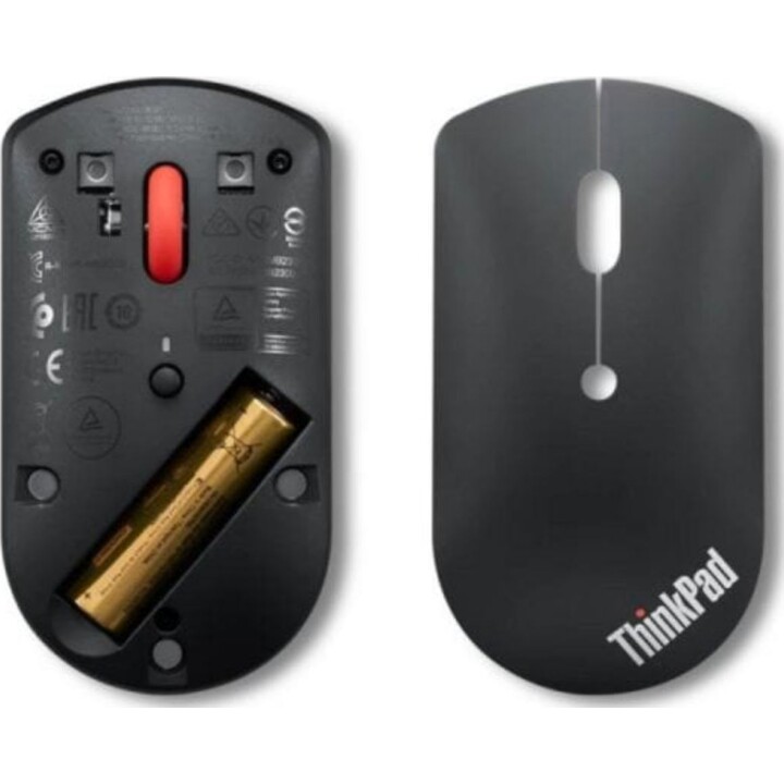 Lenovo 4Y50X88822 Mouse Bluetooth 2400 DPI Óptico Ambidestro, Preto