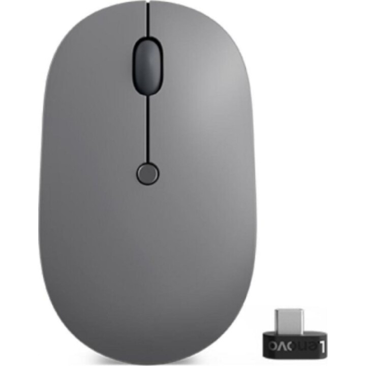 Mouse ambidestro Lenovo Go 2400 DPI ottico RF Wireless nero grigio USB-C