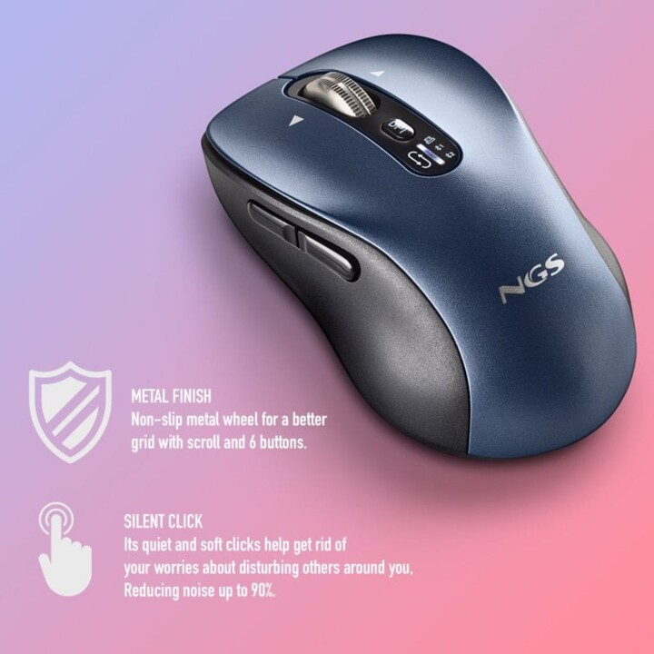 NGS INFINITY RB Wireless Bluetooth Multi-Device Mouse 3200 DPI Blue