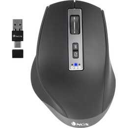 Mouse laser wireless NGS Blur-RB multidispositivo nero Plug and Play