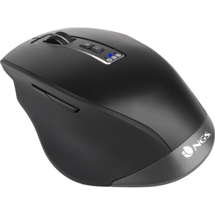 NGS Blur-RB Kabellose Lasermaus für mehrere Geräte, Schwarz, Plug-and-Play