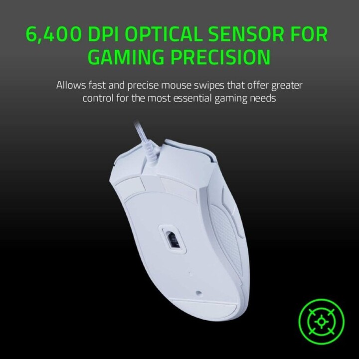 Mouse da gioco Razer Deathadder Essential 6400 DPI bianco