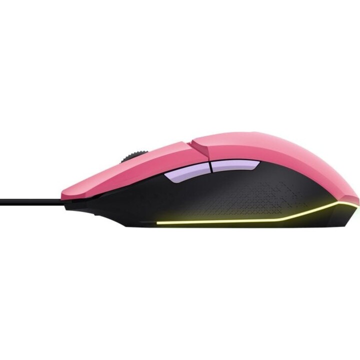 Mouse para jogos USB iluminado Trust GXT 109 Felox 6400 DPI rosa