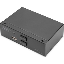 Conmutador KVM Displayport DIGITUS - 2 puertos de una sola pantalla