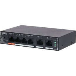 Conmutador DAHUA DH-SG4006P Tipo L2 Puertos PoE 4 60 vatios SG4006P