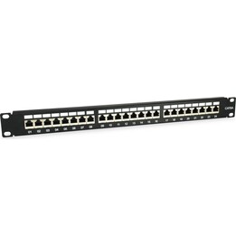 Pannello patch Equip 24x RJ45 Cat6A 19" FTP 1U ISO/IEC nero