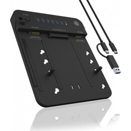 Estação de acoplamento ICY BOX 6,4 cm (2,5) e SATA e M.2 NVMe - USB 3.2