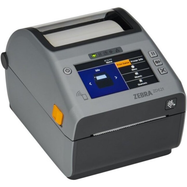 Impressora de etiquetas térmica direta de secretária Zebra ZD621 de 4 polegadas e 203 dpi