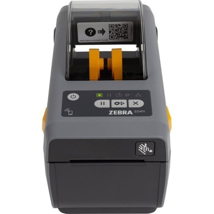 Impressora de etiquetas de secretária USB Ethernet térmica direta de 2 polegadas e 203 dpi Zebra ZD411