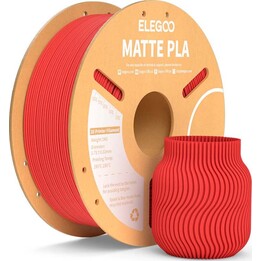 ELEGOO PLA MATTE Red for FDM 3D Printers - 1.75mm Filament 1kg Spool