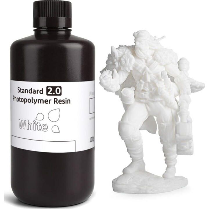 ELEGOO Resina Standard v2.0 Colore Bianco per Impresoras 3D in Resina LCD - 1KG