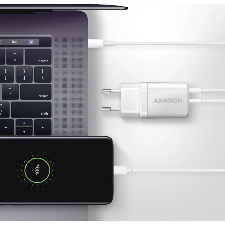 CARGADOR MÓVIL PARED USB 30W/2 PUERTOS BLANCO ACU-PQ30W AXAGON