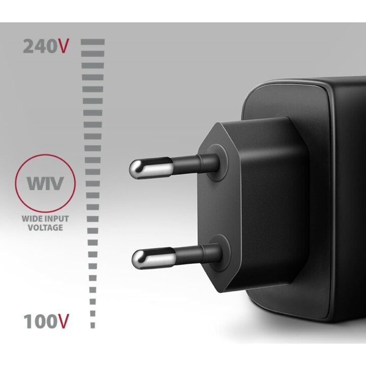 CARGADOR MÓVIL PARED USB 45W/GAN 2 PUERTOS ACU-PQ45 AXAGON