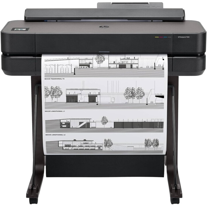 HP DesignJet T650, 61 cm (5HB08D), impressora de plotter, padrão A4-A1, 81 preto