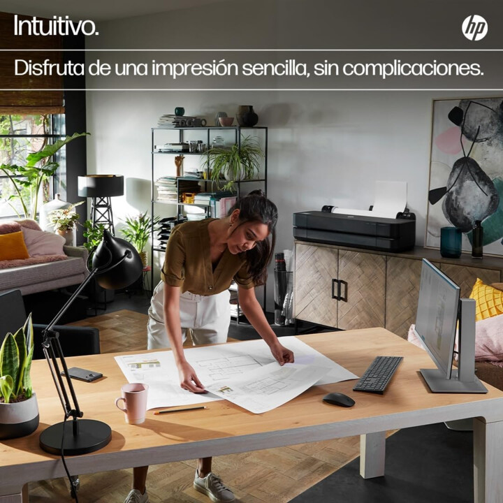 HP DesignJet T650, 61 cm (5HB08D), impressora de plotter, padrão A4-A1, 81 preto