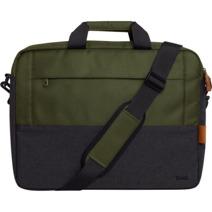 Trust Lisbon Cartella fino a 16" Scomparto impermeabile imbottito in PET riciclato verde