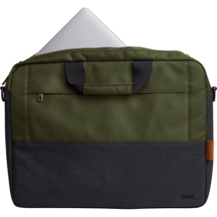 Trust Lisbon Cartella fino a 16" Scomparto impermeabile imbottito in PET riciclato verde