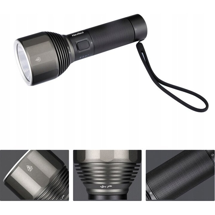 NexTool XPH50.2 2000lm Linterna LED recargable, Negro