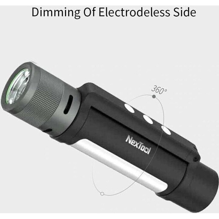 NexTool Thunder 1000lm Rechargeable LED Tactical Flashlight, Black