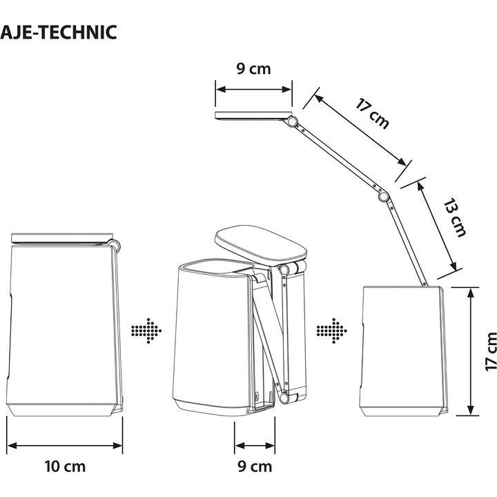 Activejet AJE-TECHNIC Lampe de bureau à LED avec écran blanc