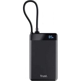 Banque d'alimentation Trust Fiera 10 000 mAh 20 W avec câble USB-C fixe et écran LED