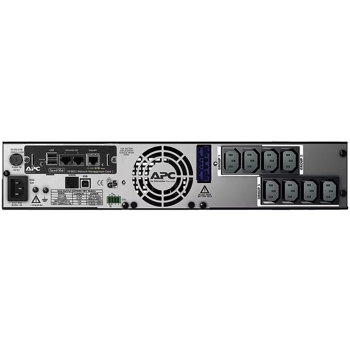 APC SMX1500RMI2UNC 1500VA 1200W Line Interactive 2U Rack/Tower UPS LCD Network Card