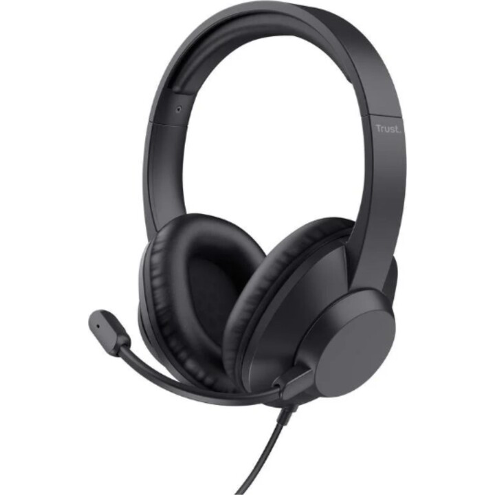 Casque de bureau Trust Ayda Max avec câble USB-C/A et microphone - Noir
