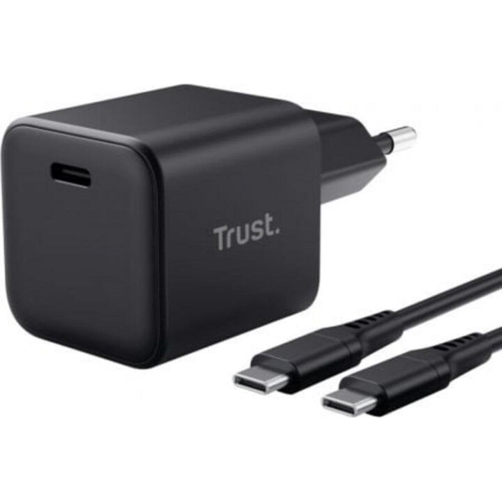Trust Maxo ultra pequeño cargador USB-C GaN 65W negro