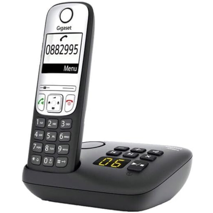 Gigaset A690A Duo DECT analogique sans fil Mains libres, base, rappel Noir