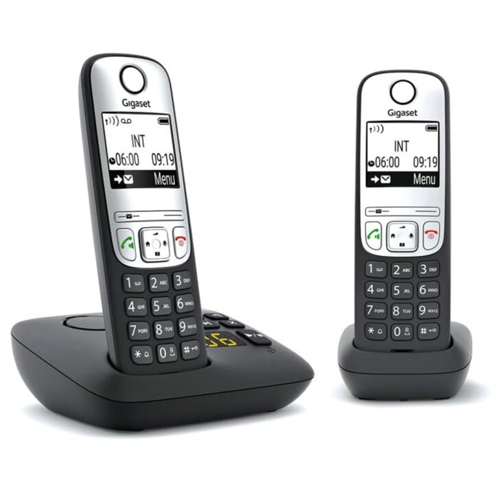 Gigaset A690A Duo DECT Sem fios analógico Mãos livres, base, remarcação Preto
