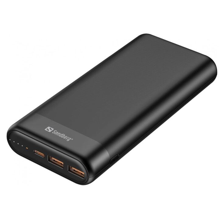 Sandberg 420-62 Powerbank 20 000 mAh 65 W QC3.0 USB-C/2 x USB-A Noir