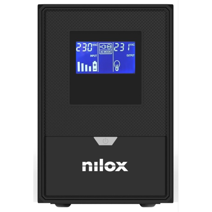 Nilox NXGCLISW152X9V2 1500VA 1050W Premium Line Interactive Sinewave Tower UPS AVR Hot Swap Battery 2 uscite AC
