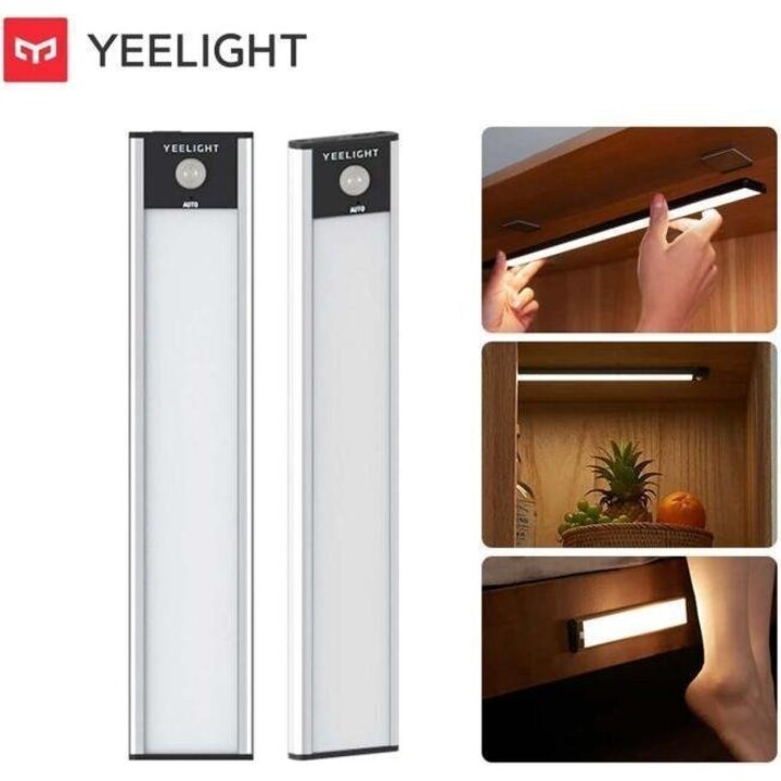 Yeelight YLCG006-B Luz LED para armario con sensor de movimiento para armario, 60 cm, 2700 K, Negro