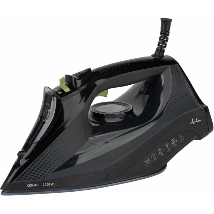 JATA JEPL2401 3000W Ferro de engomar para roupa com base em cerâmica. Vapor de 220g. Vapor vertical.