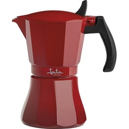 Jata cafetière italienne prête pour l'induction corps en aluminium 6 tasses rouge hcaf2006