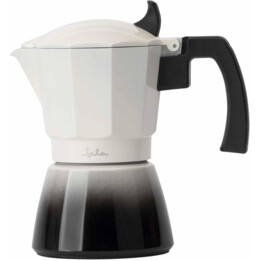 Jata cafetière italienne bistrea induction corps en aluminium 9 tasses blanc-noir hcaf2409