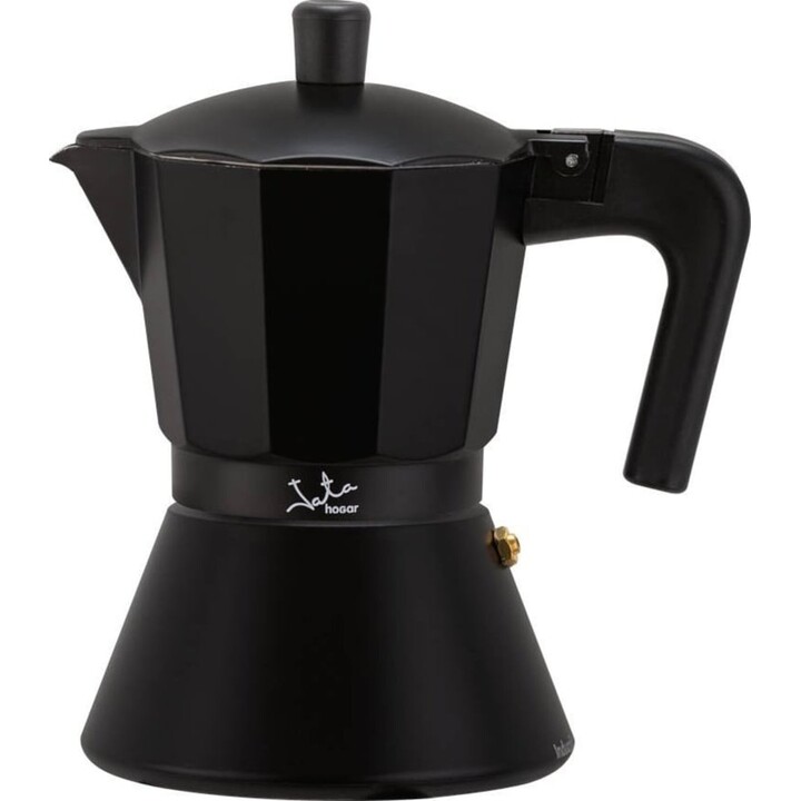 Jata Hogar Cafetière italienne à induction 5.7x4.7x8.0 in Black