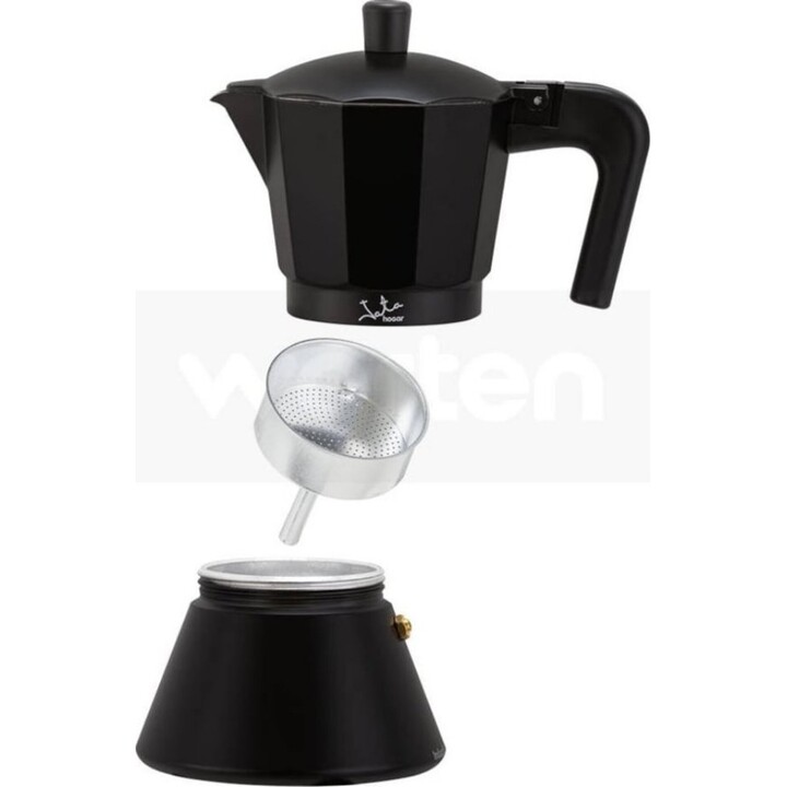 Jata Hogar Cafetière italienne à induction 5.7x4.7x8.0 in Black