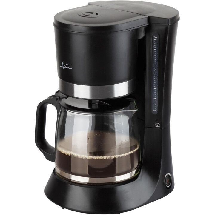 Jata CA290 Cafetera de goteo para 2 a 12 tazas, 680 W, jarra de cristal con tapa, sistema antigoteo, filtro permanente, apagado 