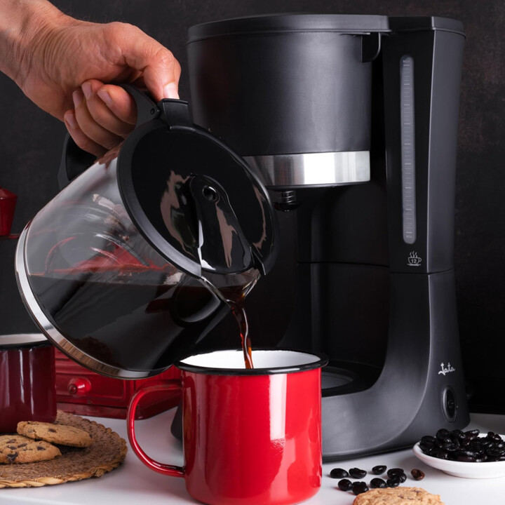 Jata CA290 Máquina de café gota a gota para 2 a 12 chávenas, 680 W, jarro de vidro com tampa, sistema anti-gotejamento, filtro p