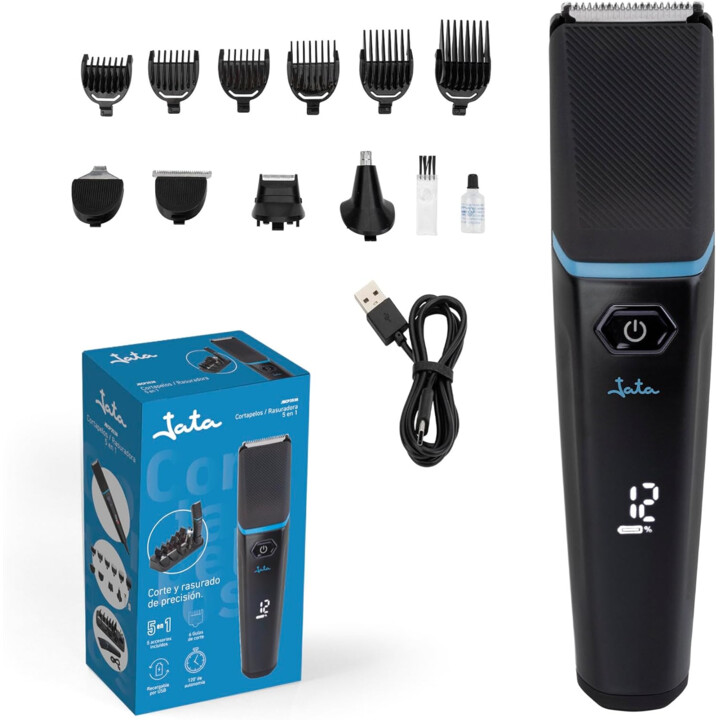 Jata hair clipper and body shaver all in one rechargable 120min black jbcp3538