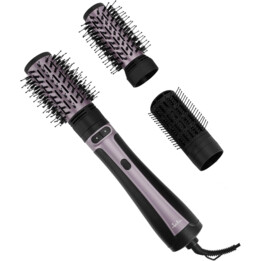JATA JBSC2255 Escova rotativa para secador de cabelo 1200W com 3 cabeças: Escova de Alisamento e Escovas Redondas de 40mm e 49mm