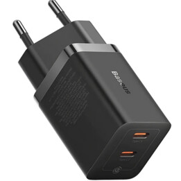Baseus GaN5 Pro Network Charger, 40W, 3A, 2 x USB-C, Noir CCGP180101
