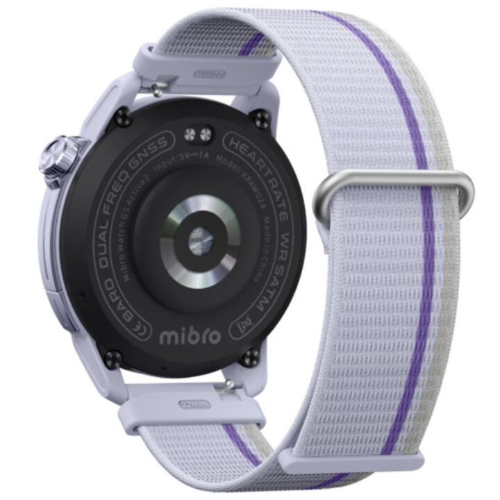 Mibro GS Active 2 Smartwatch, Padel-Statistik, GPS, 5ATM, 1.32" AMOLED Display, 20-Tage-Automatik, fliederfarben