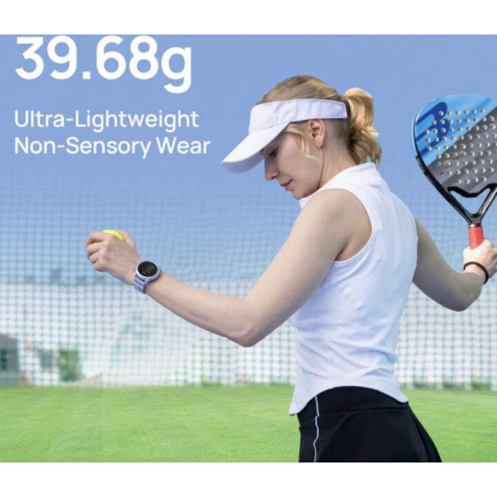 Mibro GS Active 2 Smartwatch, Padel-Statistik, GPS, 5ATM, 1.32" AMOLED Display, 20-Tage-Automatik, fliederfarben