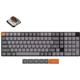 Keychron K17M-H3 Max 96% Teclado mecânico de baixo perfil sem fios Preto QMK 2.4GHz Bluetooth RGB