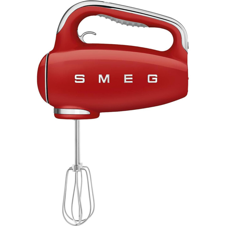 Miscelatore manuale Smeg HMF01RDEU con potenza di 250 W HMF01RDEU-rosso, acciaio inox, nero