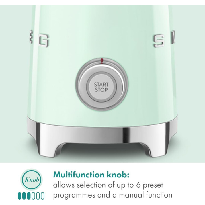 Smeg Mff11Pgeu Espumador de Leche Estilo Años 50 Verde Pastel