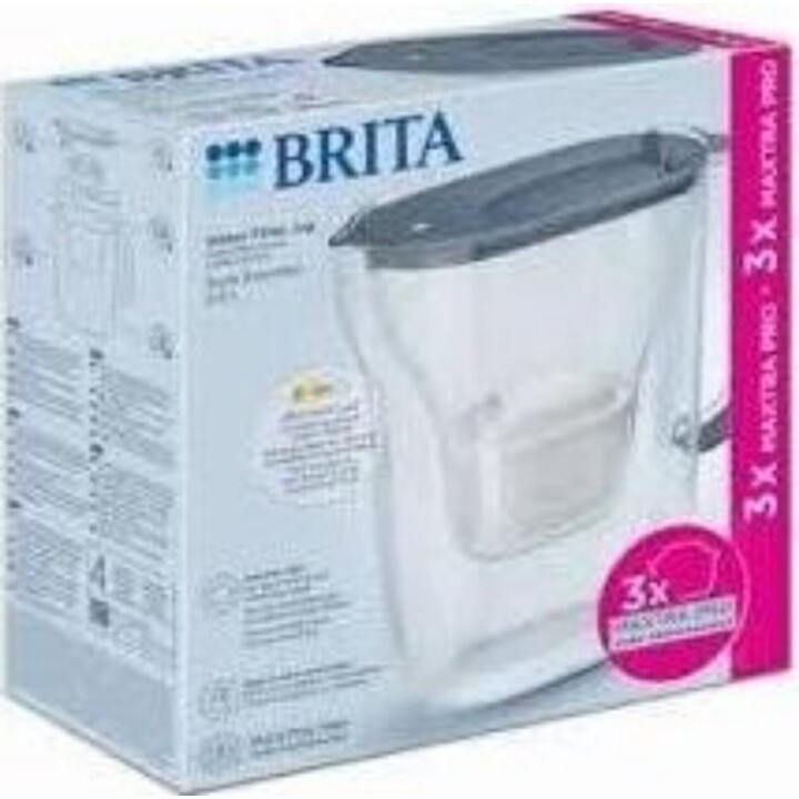 Carafe Brita style essential 2,4l bleu-gris doux + pack 3 filtres maxtra pro