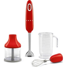 Smeg Stabmixer mit Zubehör 50'style blau rot hbf03rdeu